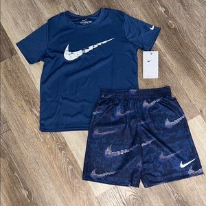 NEW Nike Navy Blue Tee and Shorts Set